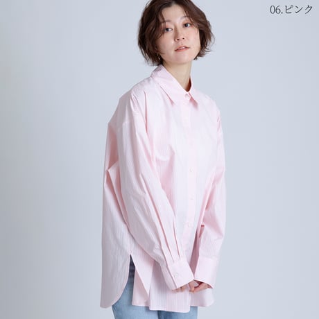 ストライプオーバーシャツ[15843027]オンライン限定
