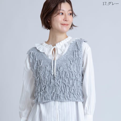 ループフリンジニットベスト[15842083]オンライン限定