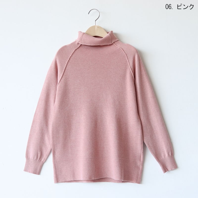 リブ切替ハイネックニットプルオーバー[41412354]natural mist | natu