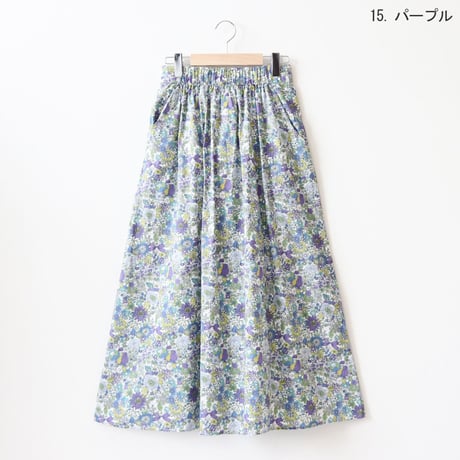 フラワープリントコットンローンスカート[41415071]natural mist