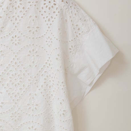 アイレットフレンチスリーブシャツ[41713442]natural mist