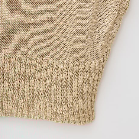 【日本製】スパンコールニットベスト[12912377]natural mist