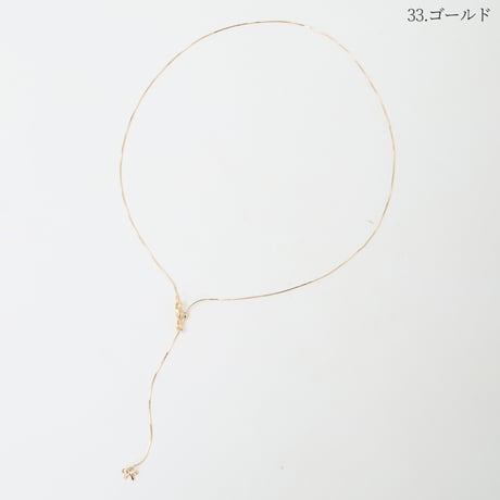リボンモチーフY字ネックレス[91918141]natural mist