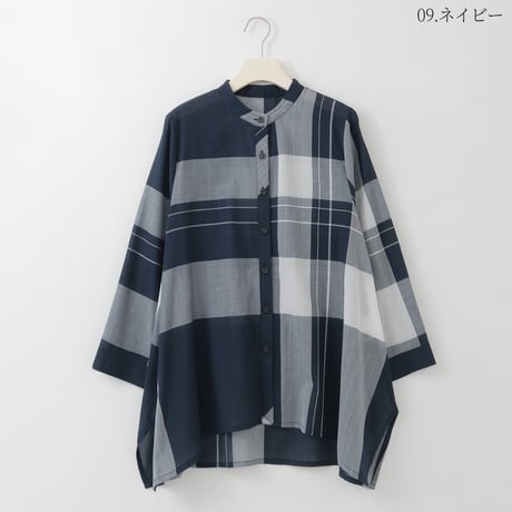 シアーチェックバンドカラーシャツ

[61713708]natural mist