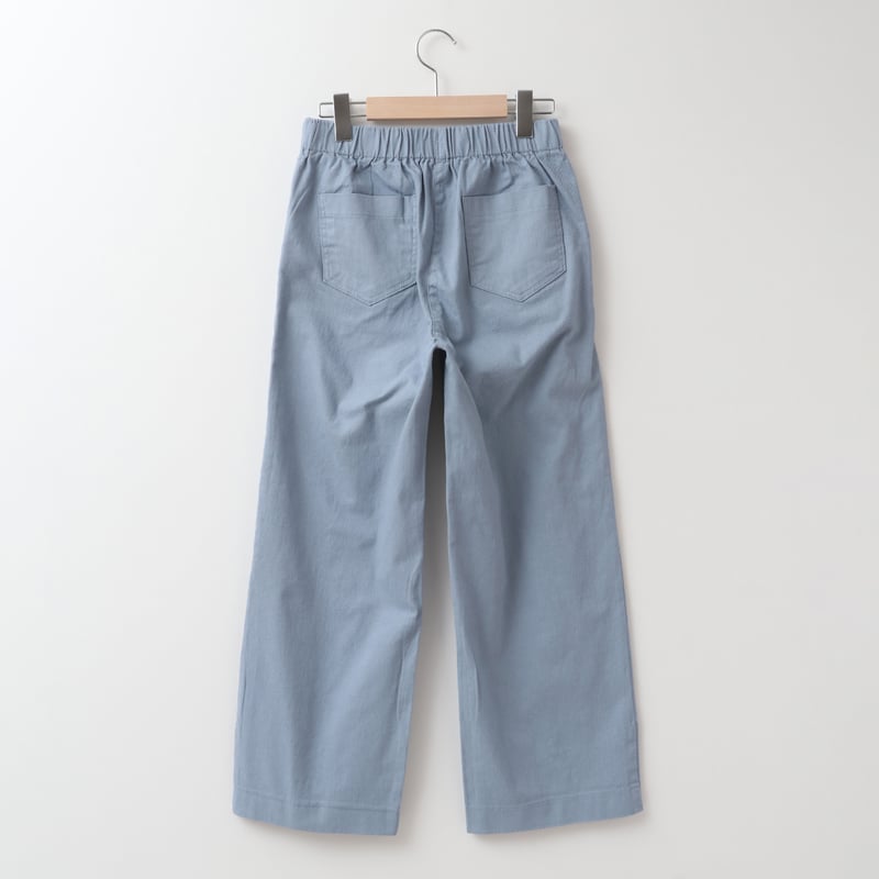 ストレッチ】マリンボタンワイドパンツ[31917042]natural mist