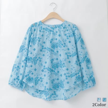 アイレットレースラウンドヘムブラウス

[41413662]natural mist