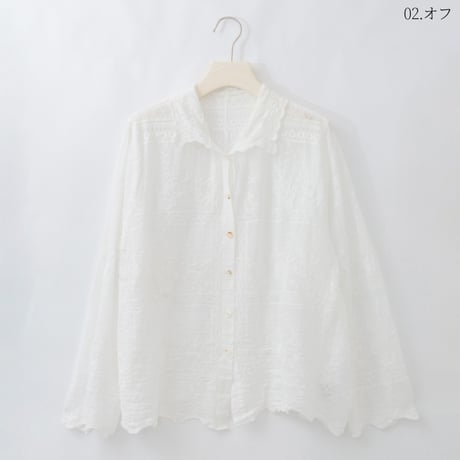 モチーフ刺繍エアリーブラウス

[41413800]natural mist