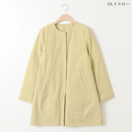 ノーカラースプリングコート[61714225]natural mist