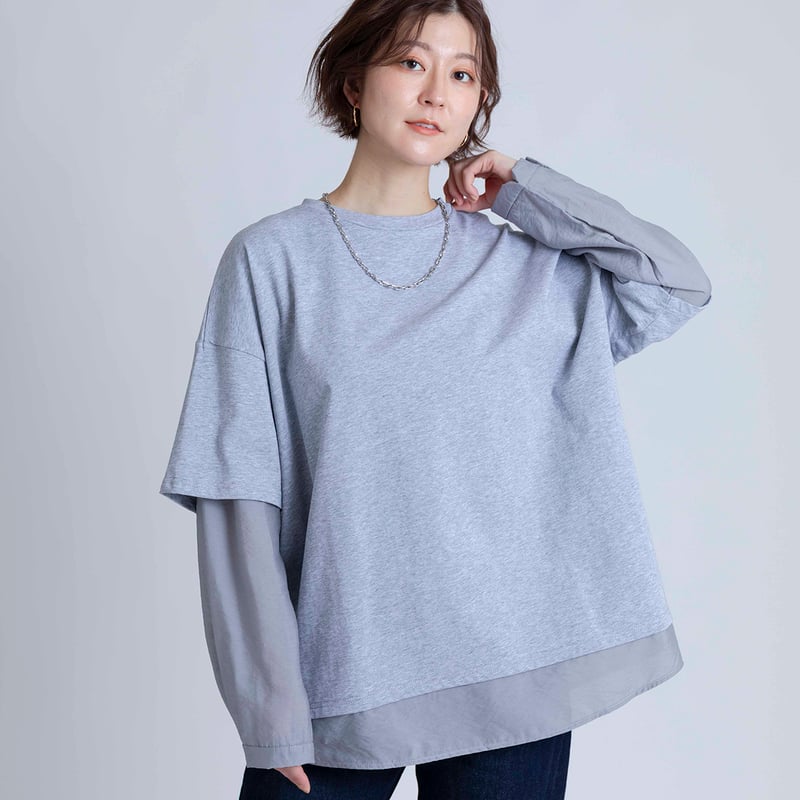 レイヤード風オーバーサイズT[15841024]オンライン限定 | natural mist