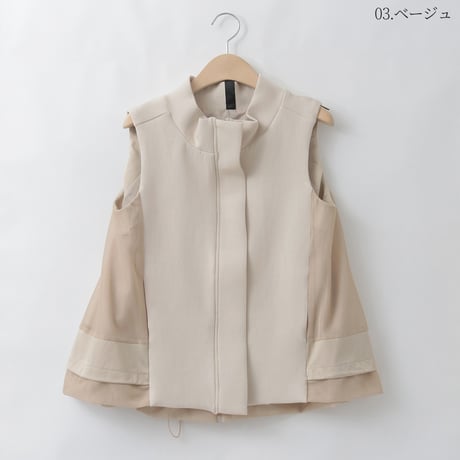 メッシュレイヤードジップアップベスト

[30114413]natural mist