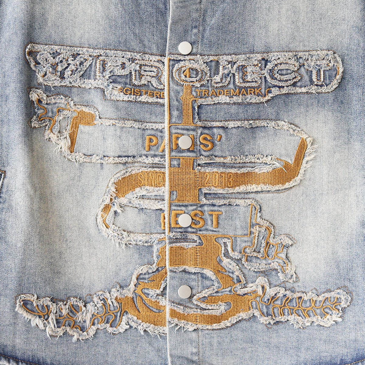 CHALLENGER デニム刺繍ベスト Lサイズ CHALLENGER デニム刺繍ベスト Lサイズ