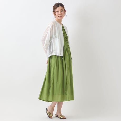 立体タックノースリーブワンピース[61716250]natural mist