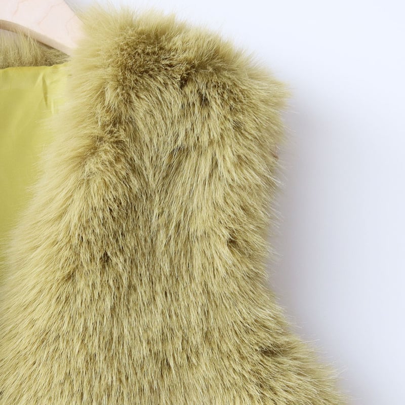 フェイクファーベスト[22034305]Vivid | natural mist Class