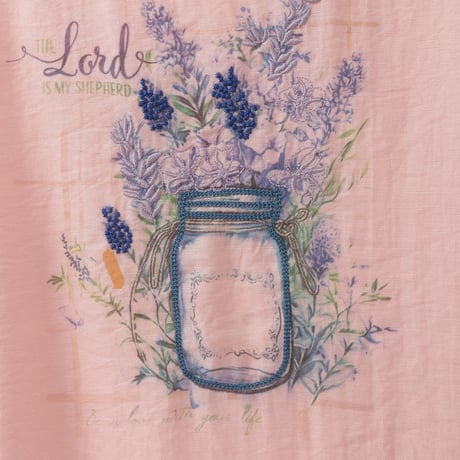 ボトルフラワープリント刺繍デザインTシャツ

[22011542]natural mist
