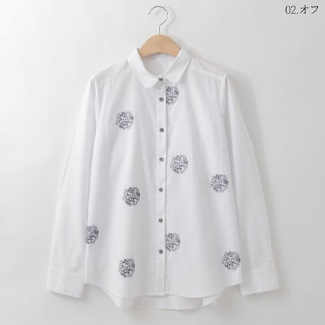【洗える】フラワー刺繍デザインシャツ

[71213730]natural mist