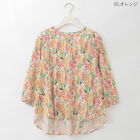 バックギャザーボタニカルブラウス

[41413815]natural mist
