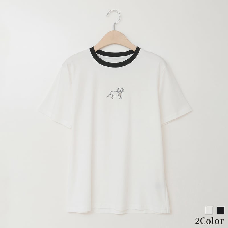 プレートアクセントリンガーTシャツ[22031229]vivid | natural