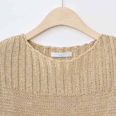 【日本製】スパンコールニットベスト[12912377]natural mist