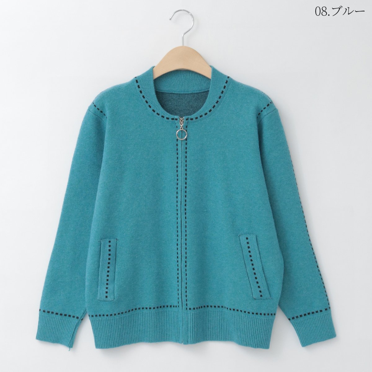 ステッチアクセントカーディガン [61612509]natural mist | natur