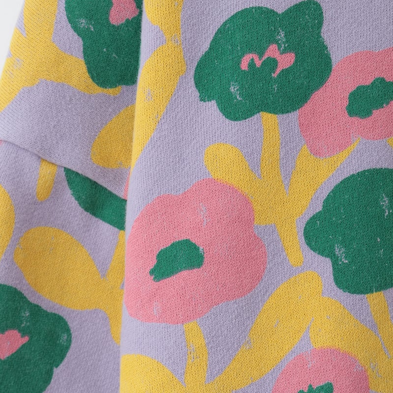 裏起毛カラフルフラワースウェットプルオーバー[14941027]オンライン