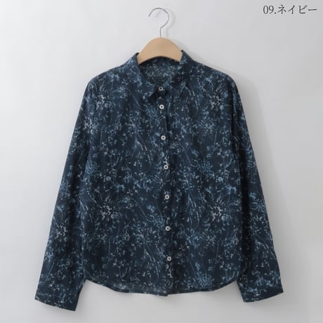 【洗える/日本製】バイカラーフラワープリントシャツ

[71213739]natural mist