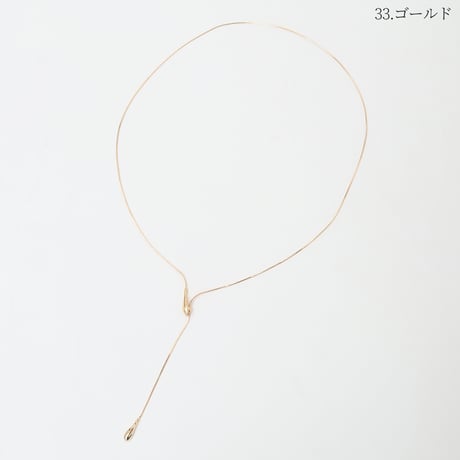 ドロップモチーフY字ネックレス[91918145]natural mist