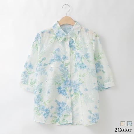 フラワープリントアイレット刺繍ブラウス

[30113697]natural mist