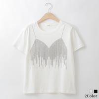 ビジューデザインクルーネックTシャツ

[14951296]&Noel