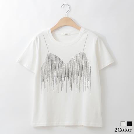 ビジューデザインクルーネックTシャツ

[14951296]&Noel