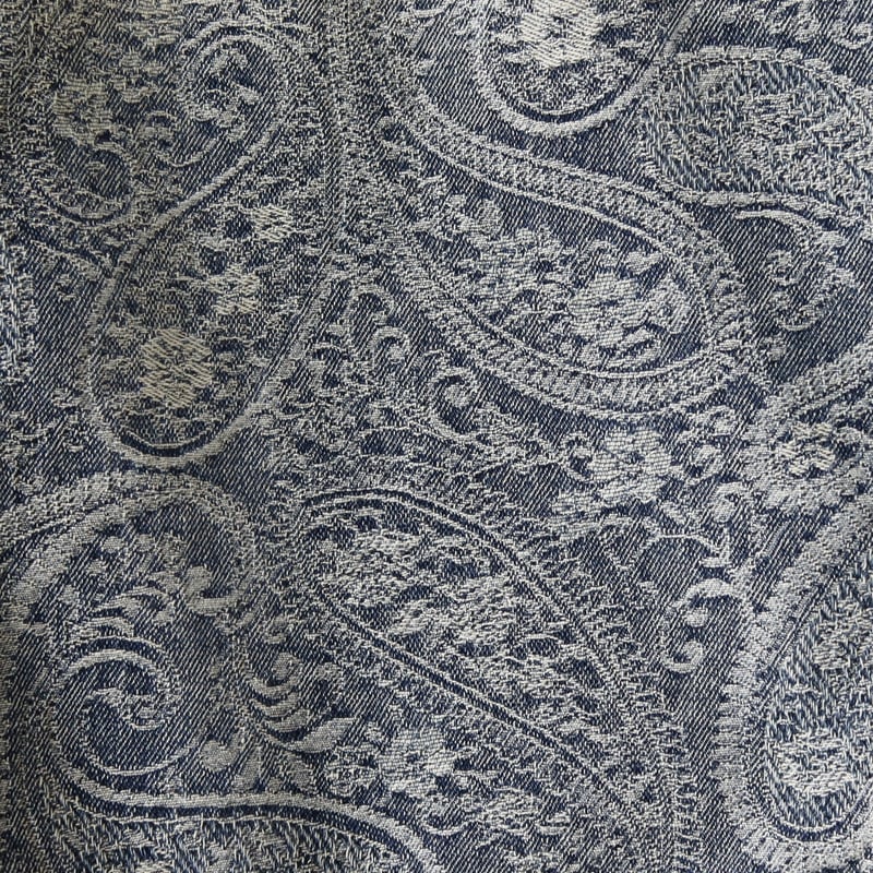 ペイズリー柄ノーカラーデニムジャケット[22034416]vivid | natural mi