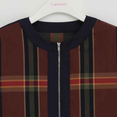 ドロストデザインチェック柄ショートブルゾン

[62724169]capricious