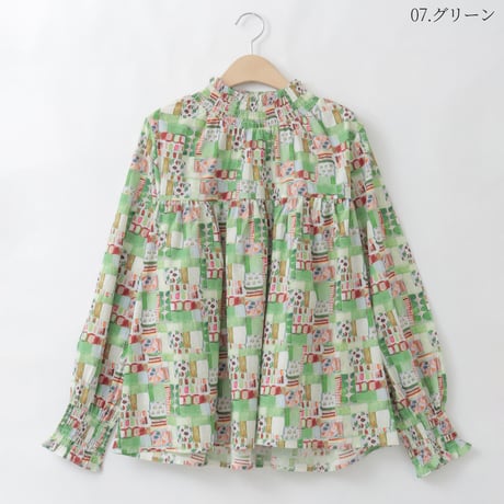アートプリントシャーリングデザインブラウス

[30113673]natural mist