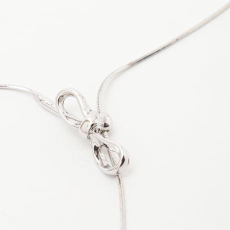リボンモチーフY字ネックレス[91918141]natural mist