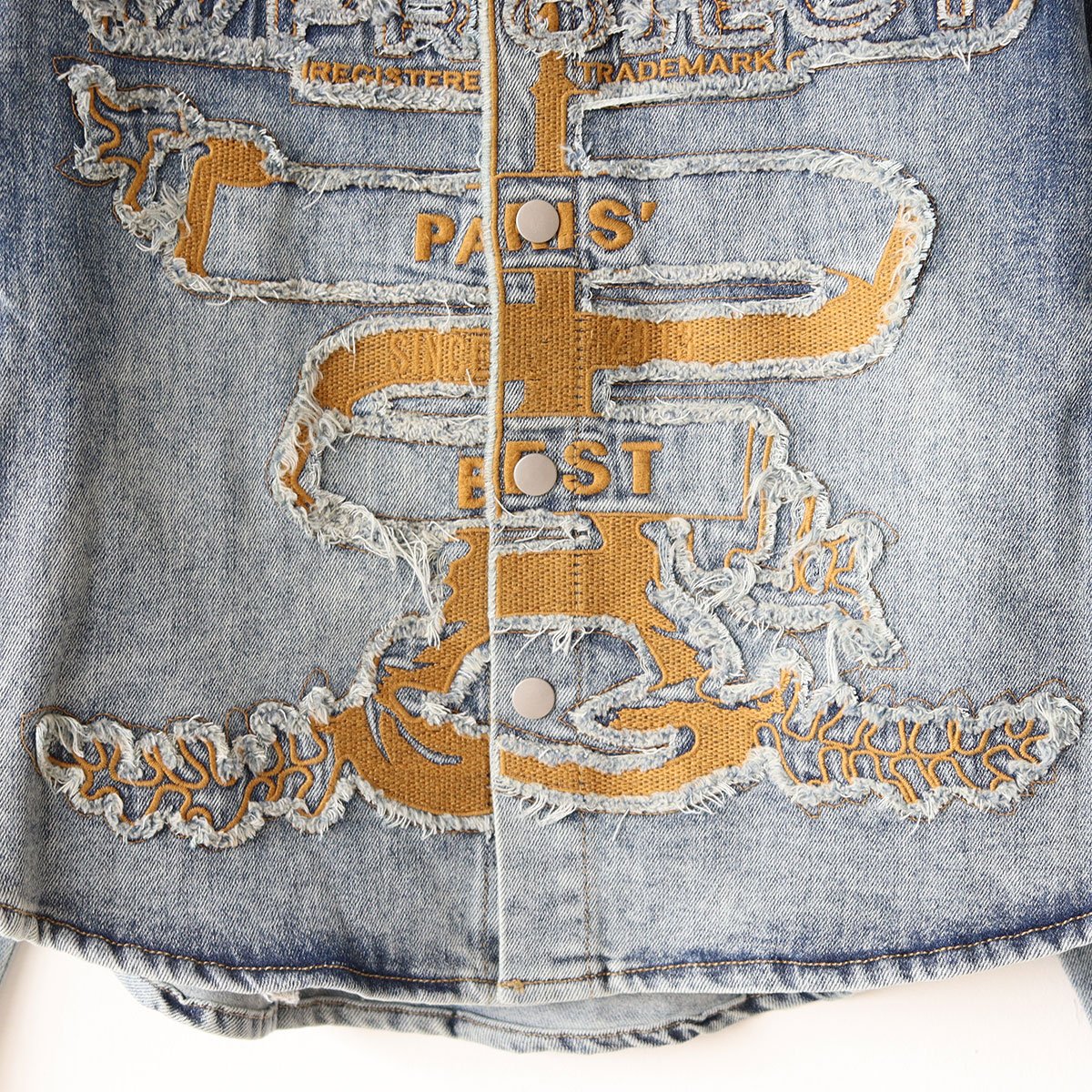 DUARTE リーフ刺繍 デニムジャケット DUARTE リーフ刺繍 デニムジャケット