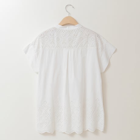 アイレットフレンチスリーブシャツ[41713442]natural mist