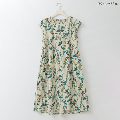 ボタニカル柄フレンチスリーブワンピース

[41716384]natural mist