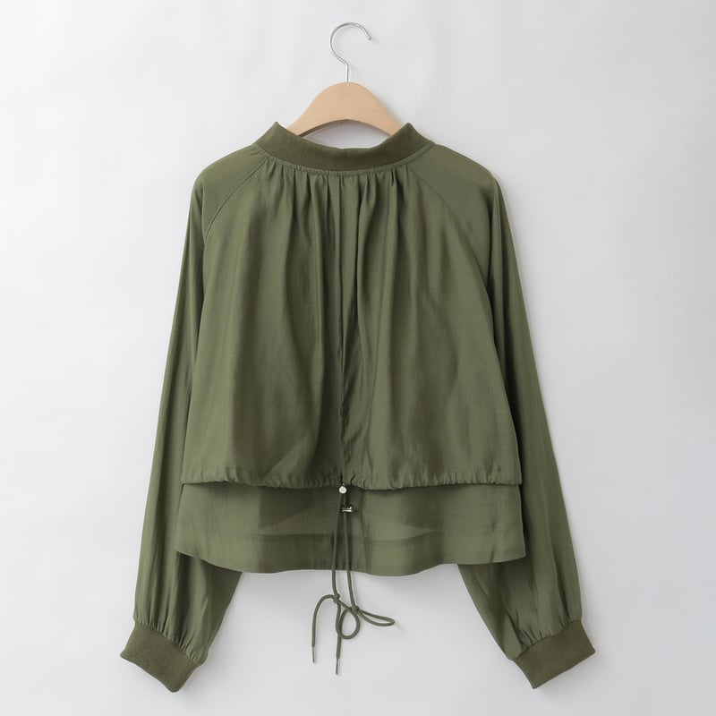 【みこちゃん】未使用【uncrave 】撥水プルーフグログラン ブルゾン イレギュラーヘムジップブルゾン[30144064]オンライン限定