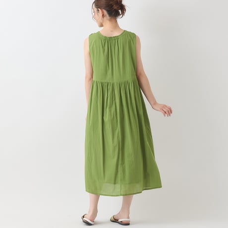 立体タックノースリーブワンピース[61716250]natural mist