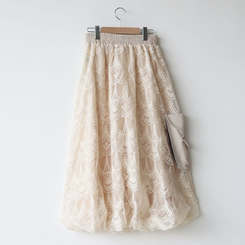 レース刺繍ボリュームバルーンスカート[22035128]vivid