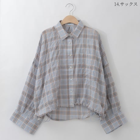ドロストヘムドロップワイドチェックシャツ

[31813637]natural mist