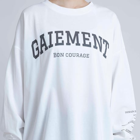 ロゴプリントオーバーロングTシャツ[15841031]オンライン限定