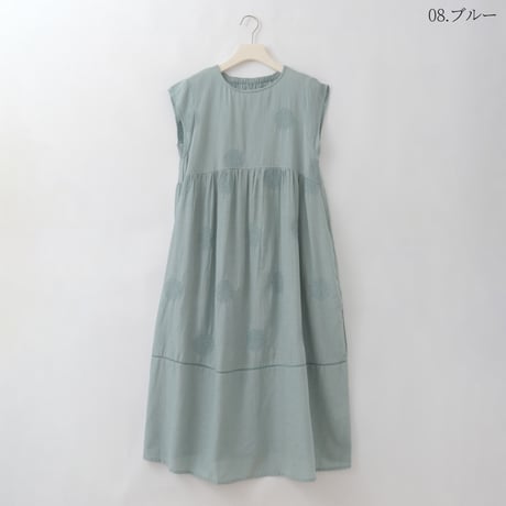 サークル刺繍デザインワンピース[61716375]natural mist