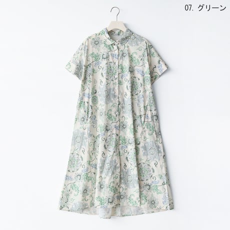 ボタニカルプリントワンピース[41416428] natural mist