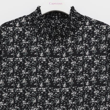 花柄プリーツ切替ワンピース[20116113]natural mist