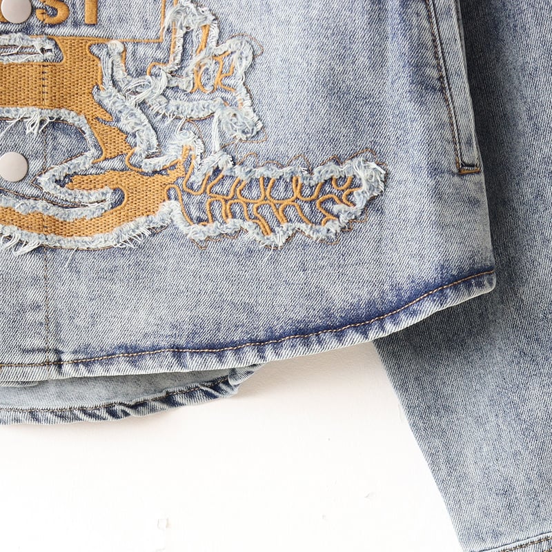 DUARTE リーフ刺繍 デニムジャケット ボタニカル刺繍デニムジャケット | ファッション通販サイト NUGU