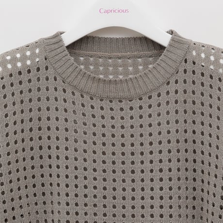 【洗える/日本製】アイレットニットプルオーバー[62122306]capricious