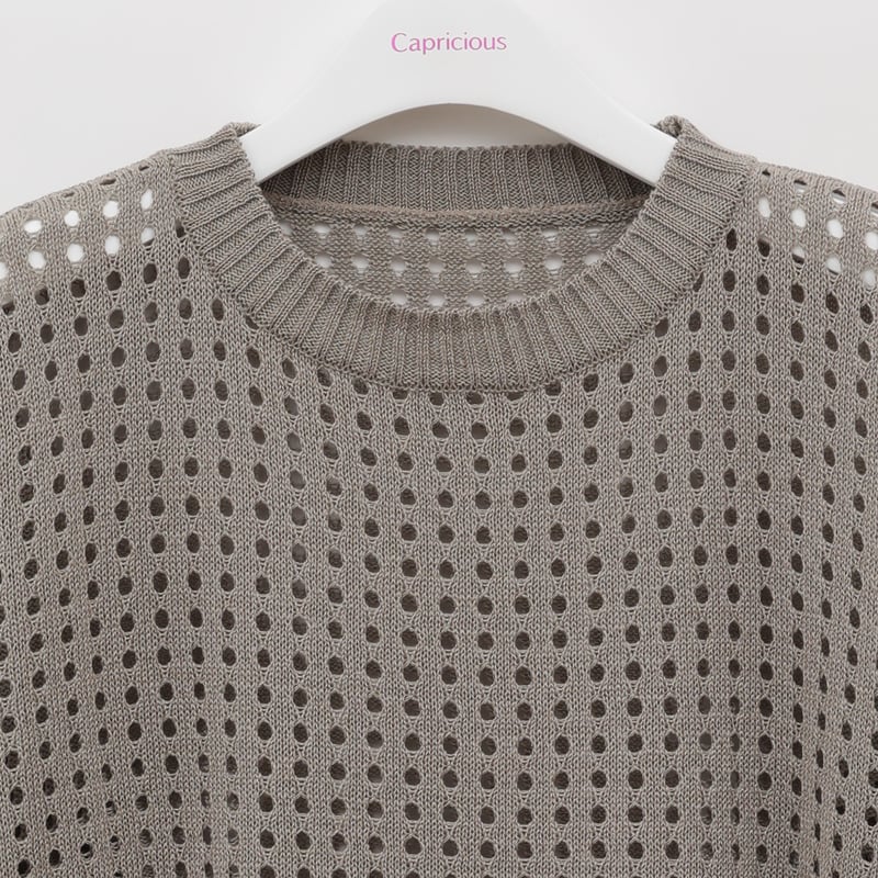 洗える/日本製】アイレットニットプルオーバー[62122306]capricious | n