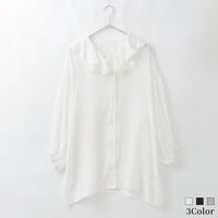 フリルカラーシアーシャツ[80643038]オンライン限定
