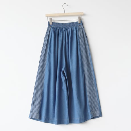 サイドピンタックワイドフレアパンツ[80317321]natural mist