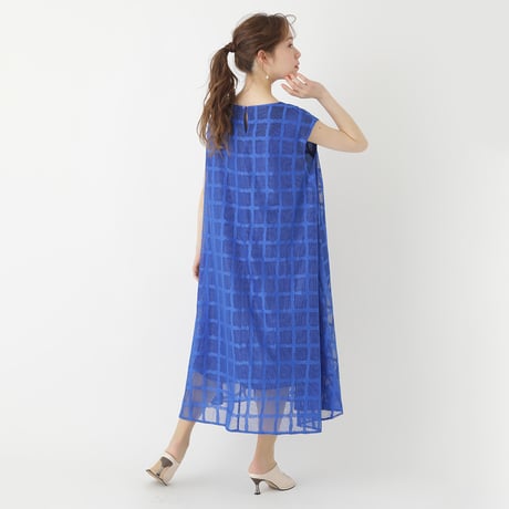 メッシュチェックAラインワンピース[62726161]capricious